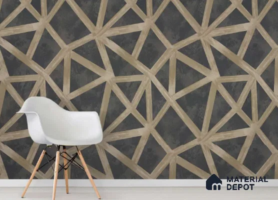 23308 | 10 Meter x 21 Inch PVC Geometric Look Wallpaper - 57 Sq. Ft. | Minimum 15% wastage during installation