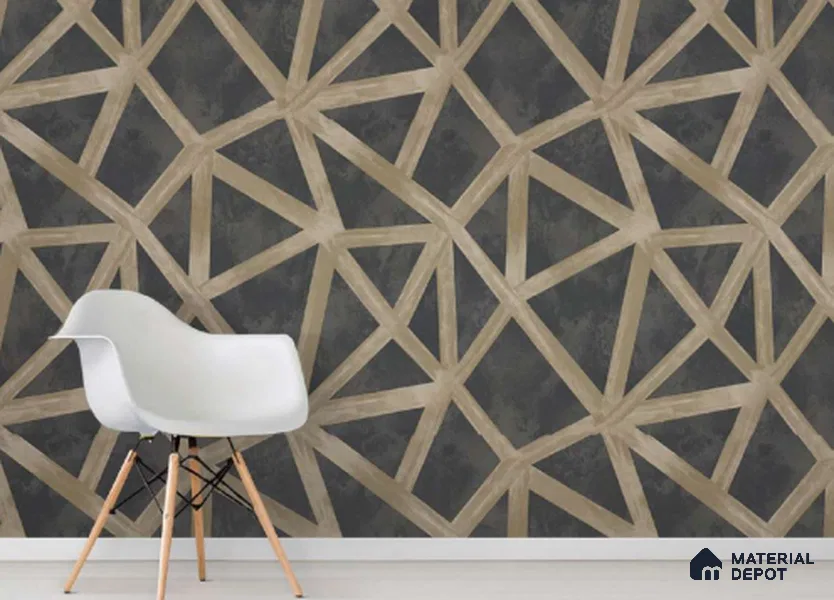 23308 | 10 Meter x 21 Inch PVC Geometric Look Wallpaper - 57 Sq. Ft. | Minimum 15% wastage during installation