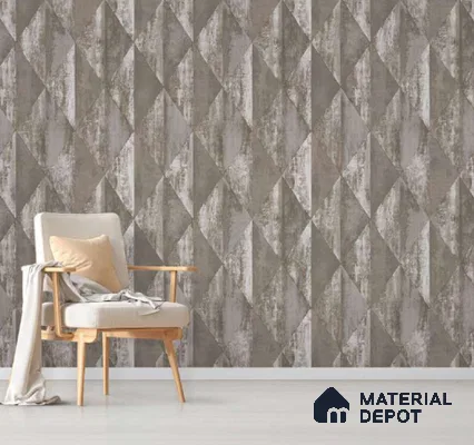 23315 | 10 Meter x 21 Inch PVC Geometric Look Wallpaper - 57 Sq. Ft. | Minimum 15% wastage during installation