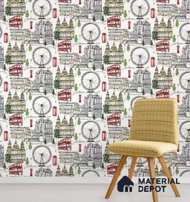 23854 | 10 Meter x 21 Inch PVC Patterned Look Wallpaper - 57 Sq. Ft. | Minimum 15% wastage during installation