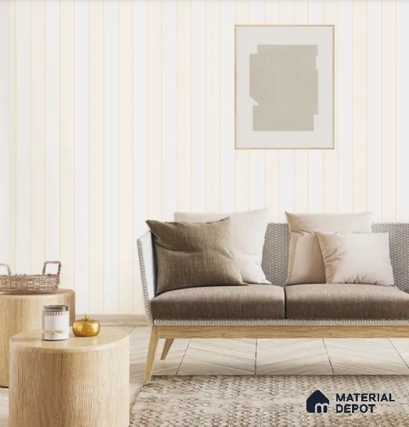 5117-4 | 5 Meter x 42 Inch PVC Stripes Look Wallpaper - 57 Sq. Ft. | Minimum 15% wastage during installation