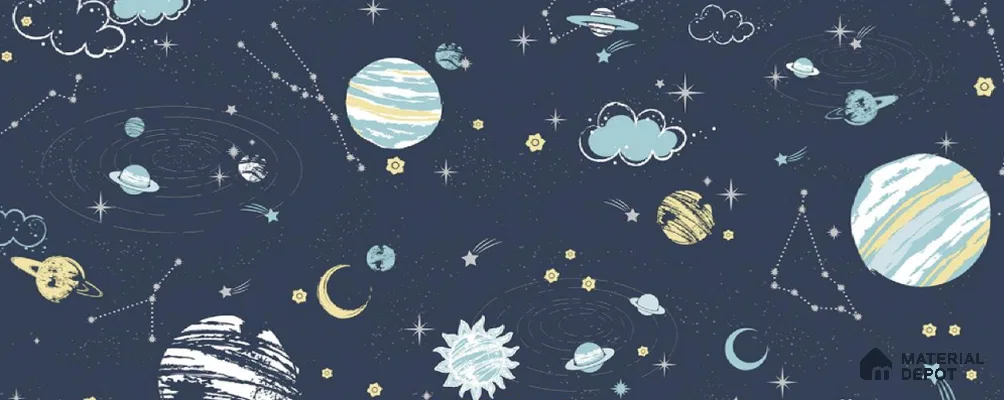 5136-2 | 5 Meter x 42 Inch PVC Space Look Wallpaper - 57 Sq. Ft. | Minimum 15% wastage during installation