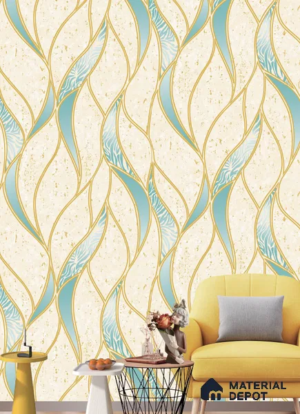 570502 | 9.5 Meter x 21 Inches Patterned Look Wallpaper - 55 Sq. Ft. | Minimum 15% wastage during installation