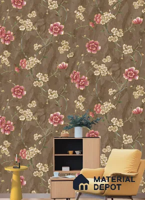570606 | 9.5 Meter x 21 Inches Florals Look Wallpaper - 55 Sq. Ft.  | Minimum 15% wastage during installation