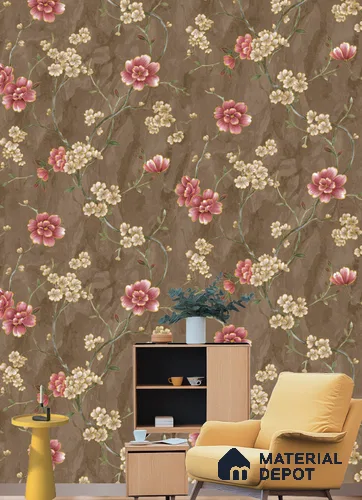 570606 | 9.5 Meter x 21 Inches Florals Look Wallpaper - 55 Sq. Ft.  | Minimum 15% wastage during installation