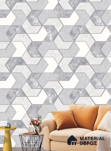 571301 | 9.5 Meter x 21 Inches Patterned Look Wallpaper - 55 Sq. Ft. | Minimum 15% wastage during installation