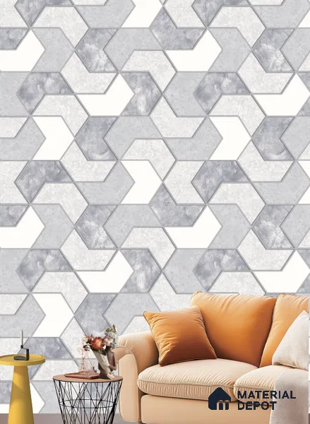 571301 | 9.5 Meter x 21 Inches Patterned Look Wallpaper - 55 Sq. Ft. | Minimum 15% wastage during installation