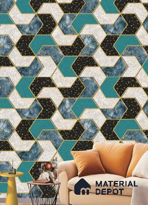 571305 | 9.5 Meter x 21 Inches Patterned Look Wallpaper - 55 Sq. Ft.  | Minimum 15% wastage during installation