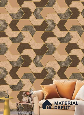 571307 | 9.5 Meter x 21 Inches Patterned Look Wallpaper - 55 Sq. Ft.  | Minimum 15% wastage during installation