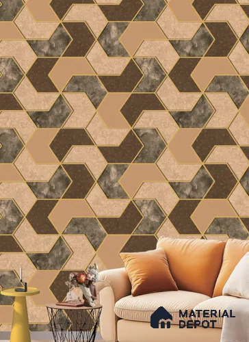 571307 | 9.5 Meter x 21 Inches Patterned Look Wallpaper - 55 Sq. Ft.  | Minimum 15% wastage during installation