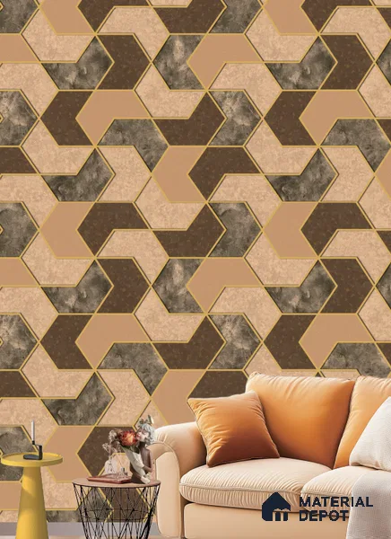 571307 | 9.5 Meter x 21 Inches Patterned Look Wallpaper - 55 Sq. Ft. | Minimum 15% wastage during installation