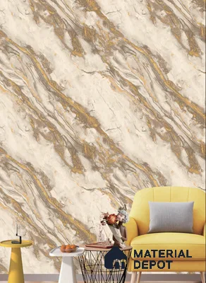 571405 | 9.5 Meter x 21 Inches Marble Look Wallpaper - 55 Sq. Ft.  | Minimum 10% wastage during installation