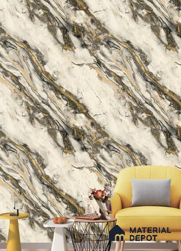 571406 | 9.5 Meter x 21 Inches Marble Look Wallpaper - 55 Sq. Ft.  | Minimum 10% wastage during installation