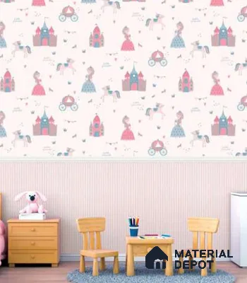 58119 | 10 Meter x 21 Inch PVC Patterned Look Wallpaper - 57 Sq. Ft. | Minimum 15% wastage during installation