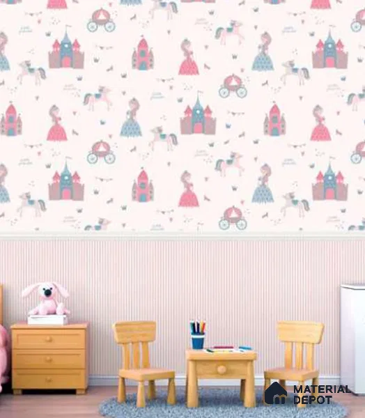 58119 | 10 Meter x 21 Inch PVC Patterned Look Wallpaper - 57 Sq. Ft. | Minimum 15% wastage during installation