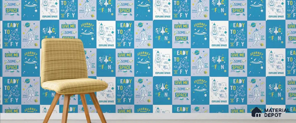 58139 | 10 Meter x 21 Inch PVC Patterned Look Wallpaper - 57 Sq. Ft. | Minimum 15% wastage during installation