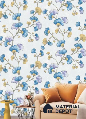 591001 | 9.5 Meter x 21 Inches Florals Look Wallpaper - 55 Sq. Ft.  | Minimum 15% wastage during installation