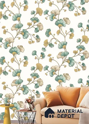 591002 | 9.5 Meter x 21 Inches Florals Look Wallpaper - 55 Sq. Ft.  | Minimum 15% wastage during installation