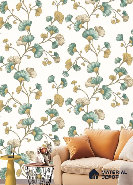 591002 | 9.5 Meter x 21 Inches Florals Look Wallpaper - 55 Sq. Ft. | Minimum 15% wastage during installation