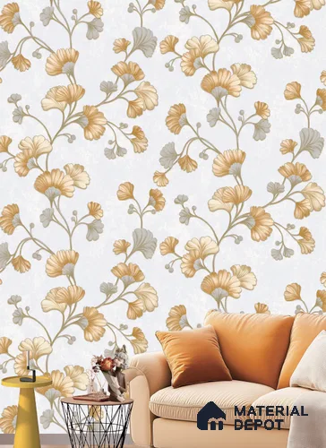 591006 | 9.5 Meter x 21 Inches Florals Look Wallpaper - 55 Sq. Ft.  | Minimum 15% wastage during installation