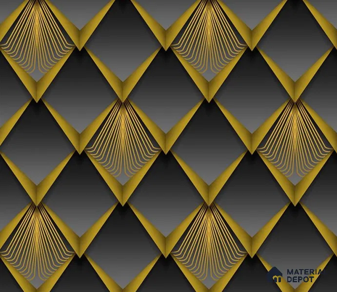 5D1026 | 9.5 Meter x 21 Inch PVC Geometric Look Wallpaper - 55 Sq. Ft. | Minimum 15% wastage during installation