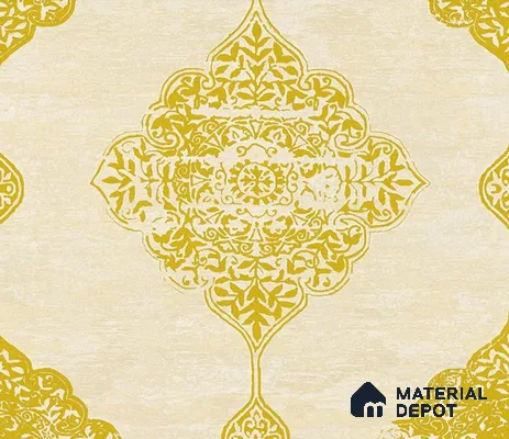 5D1051 | 9.5 Meter x 21 Inch PVC Damask Look Wallpaper - 55 Sq. Ft. | Minimum 15% wastage during installation