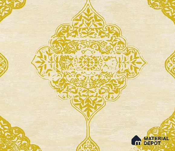 5D1051 | 9.5 Meter x 21 Inch PVC Damask Look Wallpaper - 55 Sq. Ft. | Minimum 15% wastage during installation