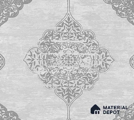 5D1052 | 9.5 Meter x 21 Inch PVC Damask Look Wallpaper - 55 Sq. Ft. | Minimum 15% wastage during installation