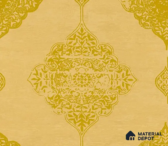 5D1053 | 9.5 Meter x 21 Inch PVC Damask Look Wallpaper - 55 Sq. Ft. | Minimum 15% wastage during installation