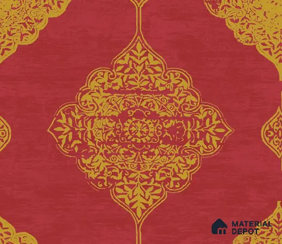 5D1055 | 9.5 Meter x 21 Inch PVC Damask Look Wallpaper - 55 Sq. Ft. | Minimum 15% wastage during installation