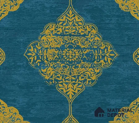 5D1056 | 9.5 Meter x 21 Inch PVC Damask Look Wallpaper - 55 Sq. Ft. | Minimum 15% wastage during installation