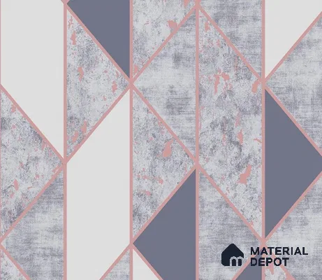 5D1083 | 9.5 Meter x 21 Inch PVC Geometric Look Wallpaper - 55 Sq. Ft. | Minimum 15% wastage during installation