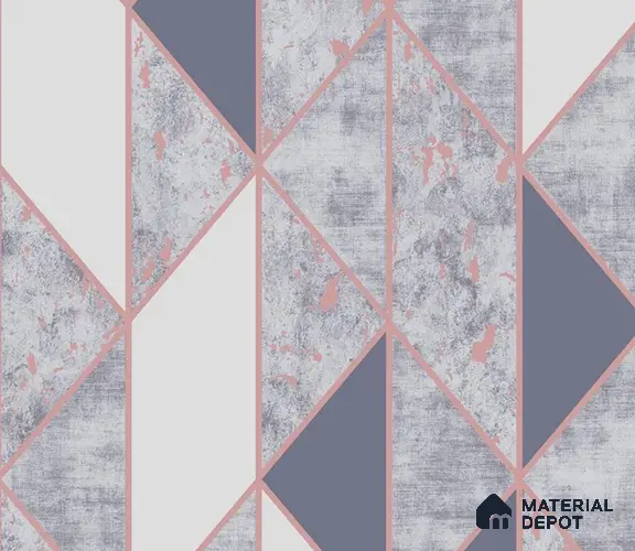 5D1083 | 9.5 Meter x 21 Inch PVC Geometric Look Wallpaper - 55 Sq. Ft. | Minimum 15% wastage during installation