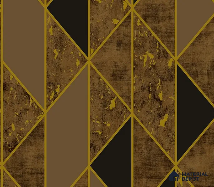 5D1085 | 9.5 Meter x 21 Inch PVC Geometric Look Wallpaper - 55 Sq. Ft. | Minimum 15% wastage during installation