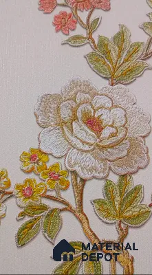 65437-1 | 5 Meter x 42 Inch PVC Florals Look Wallpaper - 57 Sq. Ft. | Minimum 15% wastage during installation