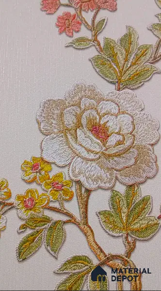 65437-1 | 5 Meter x 42 Inch PVC Florals Look Wallpaper - 57 Sq. Ft. | Minimum 15% wastage during installation