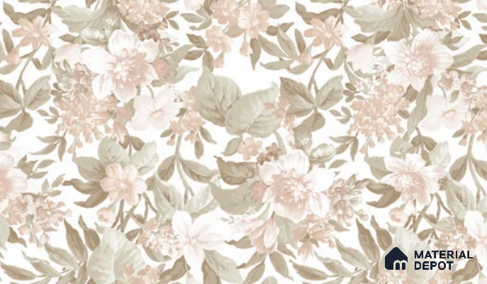 74019-1 | 5 Meter x 42 Inch PVC Florals Look Wallpaper - 57 Sq. Ft. | Minimum 15% wastage during installation