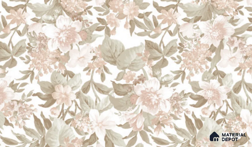 74019-1 | 5 Meter x 42 Inch PVC Florals Look Wallpaper - 57 Sq. Ft. | Minimum 15% wastage during installation