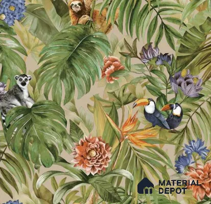 74067-1 | 5 Meter x 42 Inches Florals Look Wallpaper - 57 Sq. Ft.  | Minimum 15% wastage during installation
