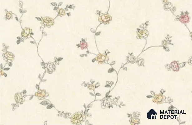 81132-4 | 5 Meter x 42 Inch PVC Florals Look Wallpaper - 57 Sq. Ft. | Minimum 15% wastage during installation