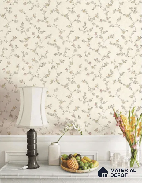 81132-4 | 5 Meter x 42 Inch PVC Florals Look Wallpaper - 57 Sq. Ft. | Minimum 15% wastage during installation
