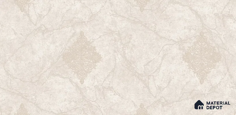 81228-2 | 5 Meter x 42 Inch PVC Damask Look Wallpaper - 57 Sq. Ft. | Minimum 15% wastage during installation