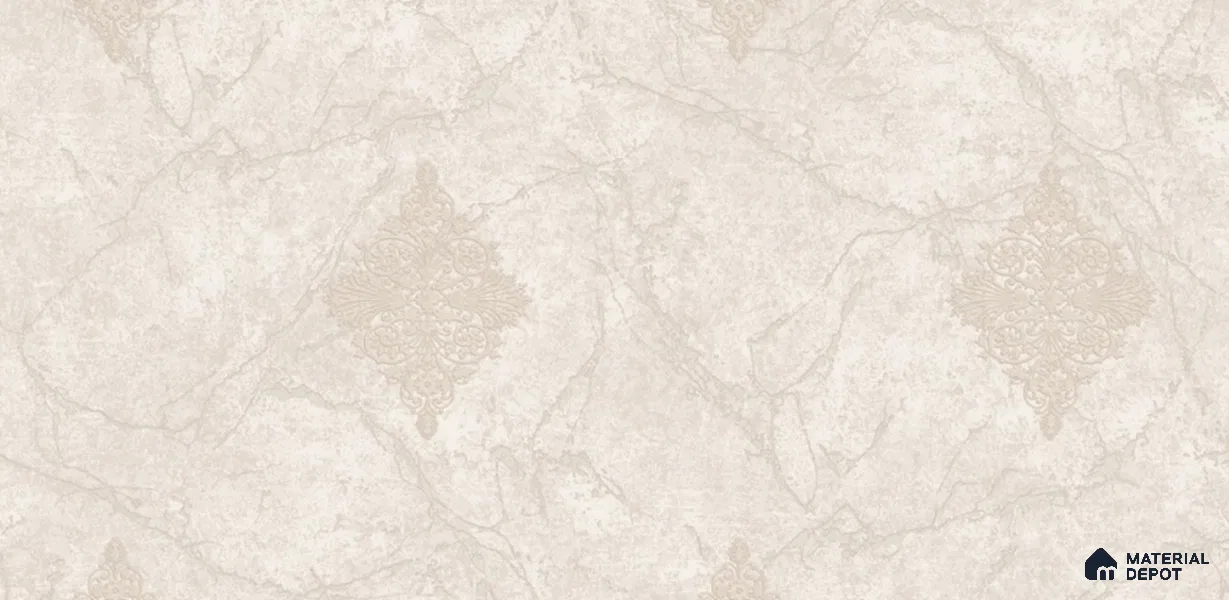 81228-2 | 5 Meter x 42 Inch PVC Damask Look Wallpaper - 57 Sq. Ft. | Minimum 15% wastage during installation