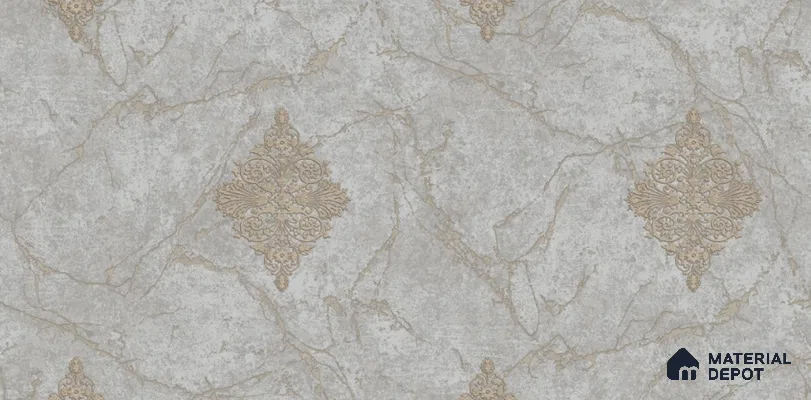 81228-4 | 5 Meter x 42 Inch PVC Damask Look Wallpaper - 57 Sq. Ft. | Minimum 15% wastage during installation