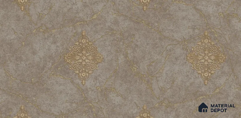 81228-5 | 5 Meter x 42 Inch PVC Damask Look Wallpaper - 57 Sq. Ft. | Minimum 15% wastage during installation