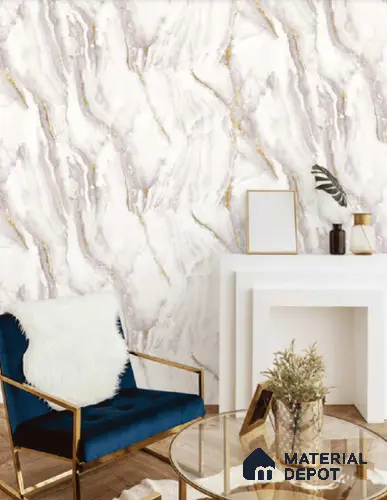 81281-3 | 5 Meter x 42 Inch PVC Marble Look Wallpaper - 57 Sq. Ft. | Minimum 10% wastage during installation