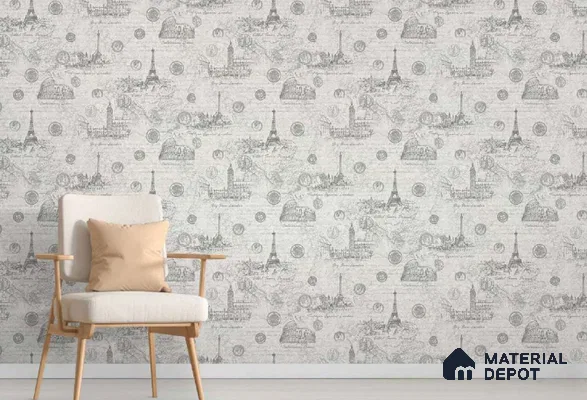 88084 | 10 Meter x 21 Inch PVC Texture Look Wallpaper - 57 Sq. Ft. | Minimum 15% wastage during installation