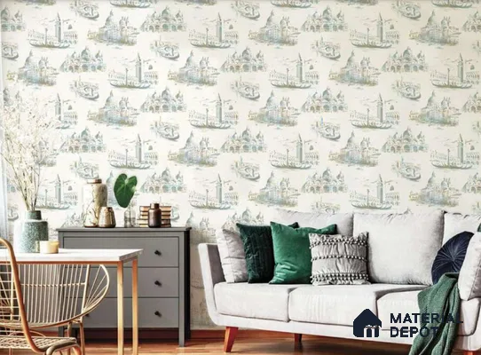 88100 | 10 Meter x 21 Inch PVC Texture Look Wallpaper - 57 Sq. Ft. | Minimum 15% wastage during installation