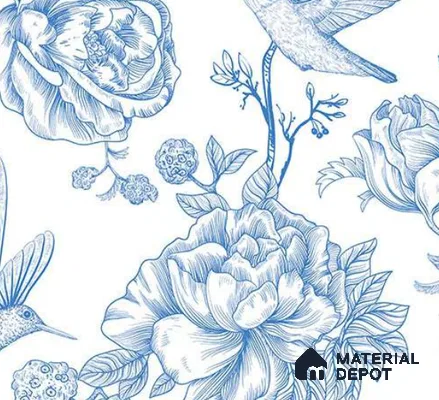 88109 | 10 Meter x 21 Inch PVC Florals Look Wallpaper - 57 Sq. Ft. | Minimum 15% wastage during installation