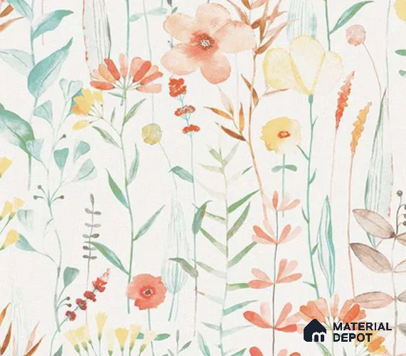 88111 | 10 Meter x 21 Inch PVC Florals Look Wallpaper - 57 Sq. Ft. | Minimum 15% wastage during installation